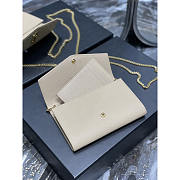 YSL Uptown Chain Wallet Gold Beige 19x12x4cm - 4