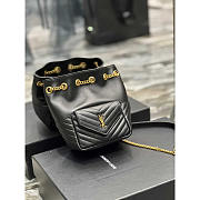 YSL Joe Mini Bucket Bag Gold Lambskin Gold 19x13x13cm - 3