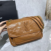 YSL Niki Shoulder Bag Brown 28x20.5x8.5cm - 4