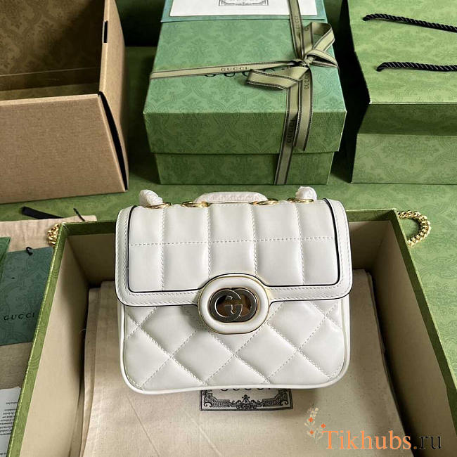 Gucci Deco Mini Shoulder Bag White 18x14.5x8cm - 1