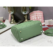 Dior Medium Lady Dior Bag Jade Green 24cm - 5