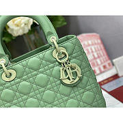 Dior Medium Lady Dior Bag Jade Green 24cm - 4