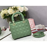 Dior Medium Lady Dior Bag Jade Green 24cm - 2