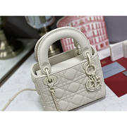 Dior Mini Lady Dior Bag Latte White 17cm - 4