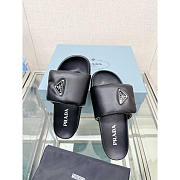 Prada Soft Padded Nappa Leather Slides Black - 4