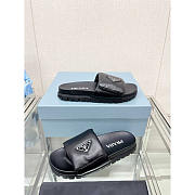 Prada Soft Padded Nappa Leather Slides Black - 3