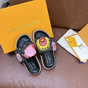 Louis Vuitton Yayoi Kusama Sun Series Slippers Black - 6