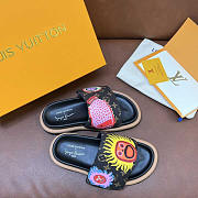 Louis Vuitton Yayoi Kusama Sun Series Slippers Black - 3