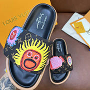 Louis Vuitton Yayoi Kusama Sun Series Slippers Black - 2