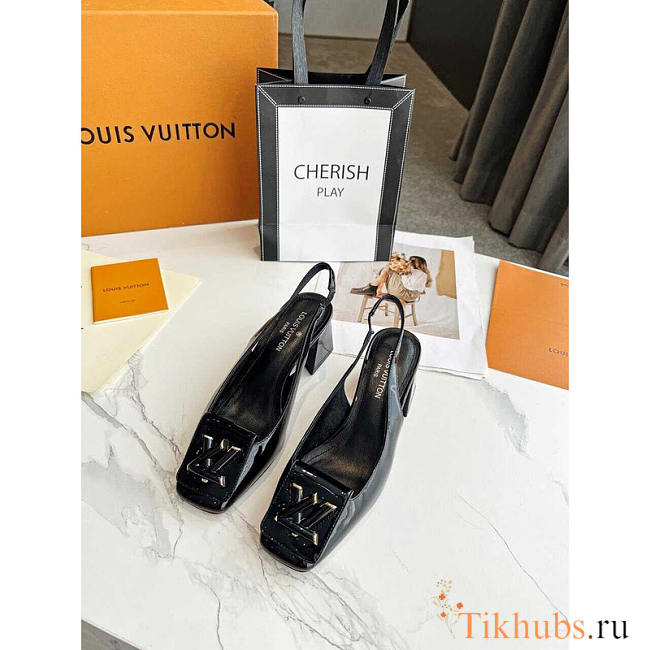 Louis Vuitton Leather Block Heels Party Black - 1