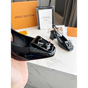 Louis Vuitton Leather Block Heels Party Black - 6