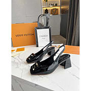 Louis Vuitton Leather Block Heels Party Black - 2