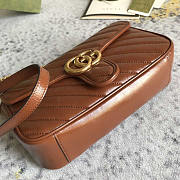 Gucci Marmont Small Matelassé Shoulder Bag Brown 26x15x7cm - 4