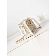 Chanel Small Camera Bag White And Gold 13.5x20.5x7cm - 4