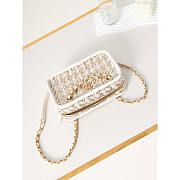 Chanel Small Camera Bag White And Gold 13.5x20.5x7cm - 2