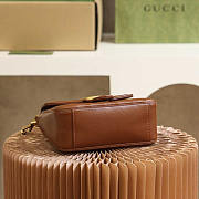 Gucci GG Marmont Mini Top Handle Bag Brown 21x15.5x8cm - 5
