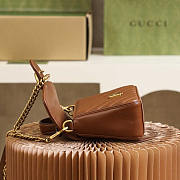 Gucci GG Marmont Mini Top Handle Bag Brown 21x15.5x8cm - 4