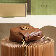 Gucci GG Marmont Mini Top Handle Bag Brown 21x15.5x8cm - 2