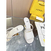 Fendi First White Leather High-Heeled Sandals - 2