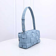 Bottega Veneta Denim Bick Cassette Shoulder Bag 28x14x10cm - 6