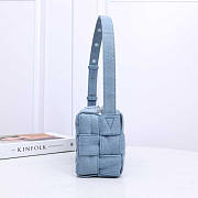 Bottega Veneta Denim Bick Cassette Shoulder Bag 28x14x10cm - 5