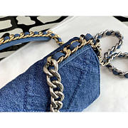 Chanel Denim Blue Quilted Wallet On Chain 19cm - 3