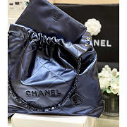 Chanel 22 Handbag Blue Metallic Bag 39x42x8cm - 3