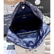 Chanel 22 Handbag Blue Metallic Bag 39x42x8cm - 2