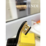 Fendi Baguette Nappa Leather Slides Black  - 3