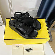 Fendi Hiker Sandal Rubber Black - 1