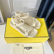 Fendi Hiker Sandal Rubber White - 1