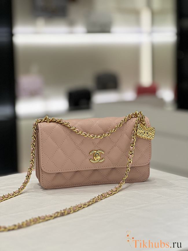 Chanel 23S WOC Caviar Gold Pink 19cm - 1