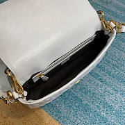 Fendi Baguette White Leather Bag 27x15x6cm - 2