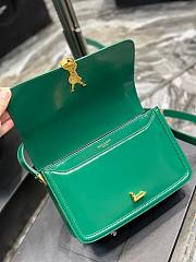 YSL Solferino Medium Gold Green 23x16x6cm - 5