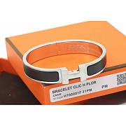 Hermes Clic Clac H Black Brushed Bracelet - 2