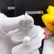 Chanel Crystal Pearl Drop Earrings - 3