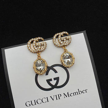 Gucci Double G Earrings with Crystals