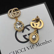 Gucci Double G Earrings with Crystals - 2