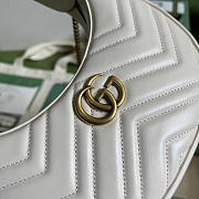 Gucci GG Marmont Half Moon Shoulder Bag White 21.5x11x5cm - 4