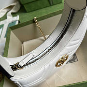 Gucci GG Marmont Half Moon Shoulder Bag White 21.5x11x5cm - 2