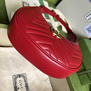 Gucci GG Marmont Half Moon Shoulder Bag Red 21.5x11x5cm - 5