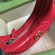 Gucci GG Marmont Half Moon Shoulder Bag Red 21.5x11x5cm - 4