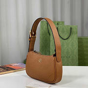 Gucci Aphrodite Shoulder Bag With Double G Brown 21x12x4cm - 5