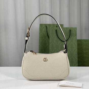 Gucci Aphrodite Shoulder Bag With Double G White 21x12x4cm