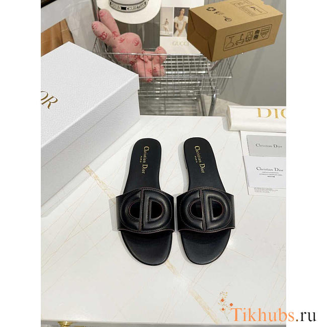 Dior D-Club Slide Calfskin Black - 1