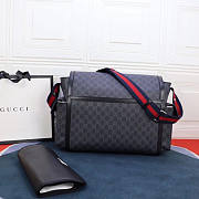 Gucci GG Supreme Diaper Bag Black 44x28x14cm - 3