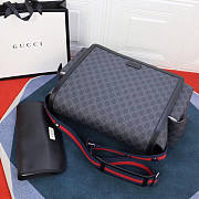 Gucci GG Supreme Diaper Bag Black 44x28x14cm - 2