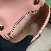 Gucci GG Marmont Small Shoulder Bag Peach Leather 26x15x7cm - 4