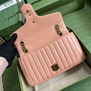 Gucci GG Marmont Small Shoulder Bag Peach Leather 26x15x7cm - 2