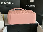 Chanel Shopping Tote Caviar Silver Pink 33x24x13cm - 5